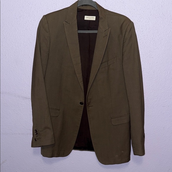 Dries Van Noten Tan Khaki Brown Blazer Sport Coat 40 R - Picture 3 of 13